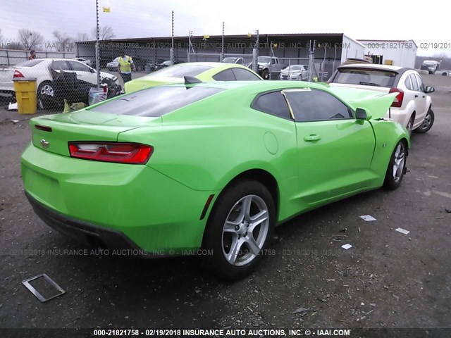 1G1FB1RX9H0201927 - 2017 CHEVROLET CAMARO LT GREEN photo 4