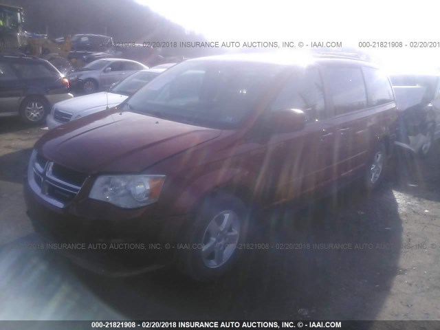 2C4RDGCG0CR280574 - 2012 DODGE GRAND CARAVAN SXT ORANGE photo 2