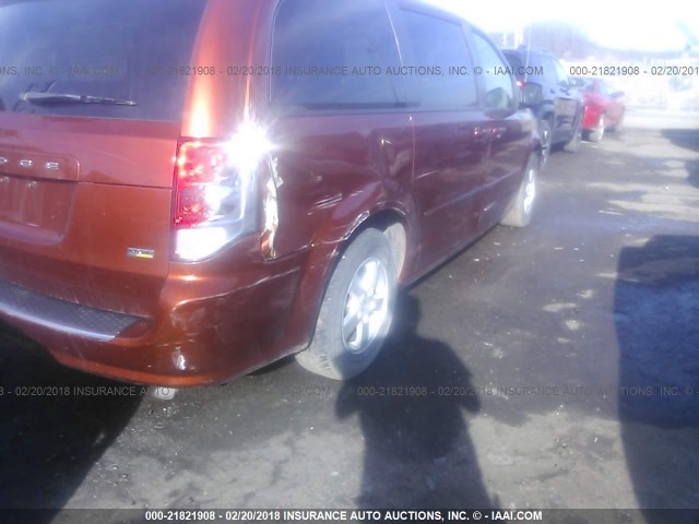 2C4RDGCG0CR280574 - 2012 DODGE GRAND CARAVAN SXT ORANGE photo 6