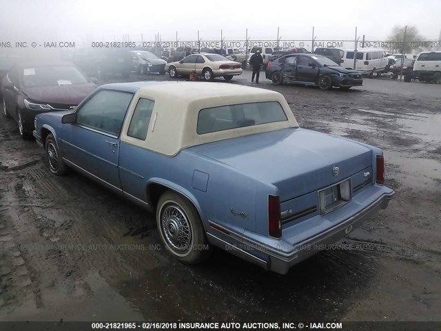 1G6CD1159J4320612 - 1988 CADILLAC DEVILLE BLUE photo 3