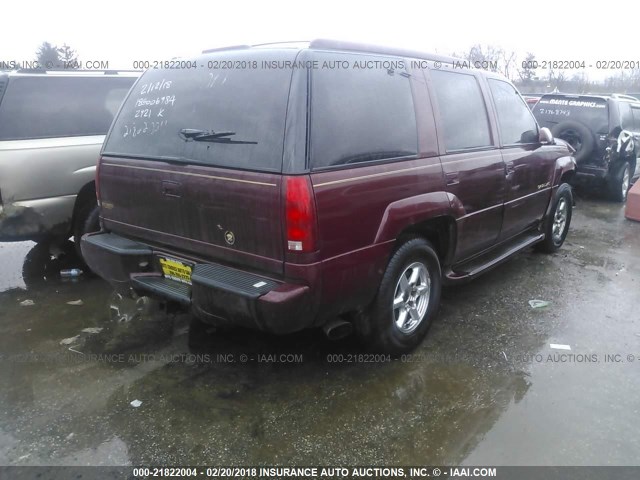 1GYEK13R5XR401334 - 1999 CADILLAC ESCALADE MAROON photo 4