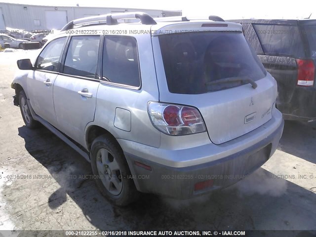 JA4LZ41G53U030737 - 2003 MITSUBISHI OUTLANDER XLS SILVER photo 3