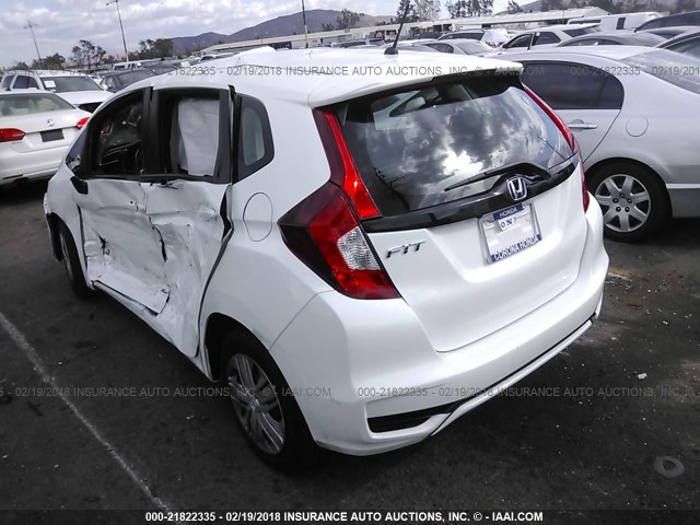 3HGGK5H49JM720149 - 2018 HONDA FIT LX WHITE photo 3