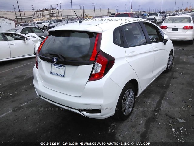 3HGGK5H49JM720149 - 2018 HONDA FIT LX WHITE photo 4