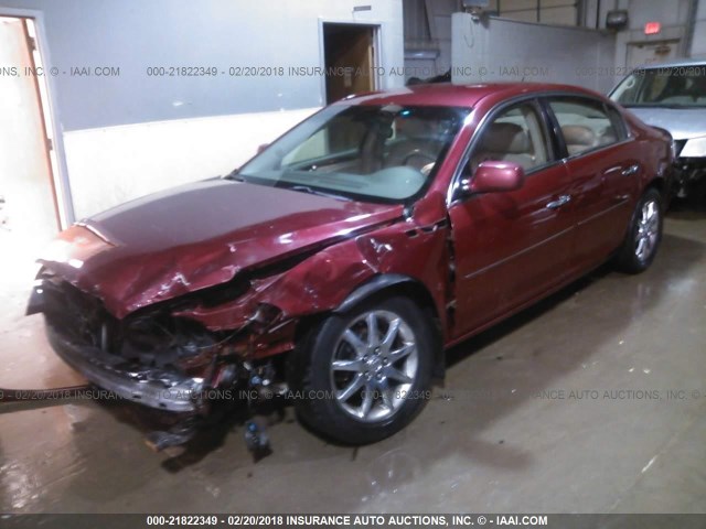 1G4HD57226U239400 - 2006 BUICK LUCERNE CXL RED photo 2