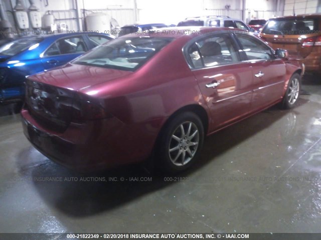 1G4HD57226U239400 - 2006 BUICK LUCERNE CXL RED photo 4