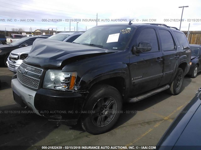 1GNFK23069R193380 - 2009 CHEVROLET TAHOE K1500 LT BLACK photo 2