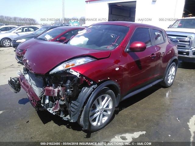 JN8AF5MV6ET483803 - 2014 NISSAN JUKE S/SV/SL/NISMO MAROON photo 2