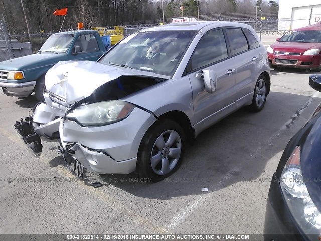 5J8TB18298A011427 - 2008 ACURA RDX SILVER photo 2