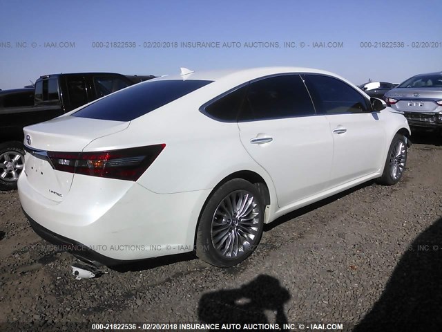 4T1BK1EB4GU194114 - 2016 TOYOTA AVALON XLE PLUS/PREMIUM/TOUR/LTD WHITE photo 4