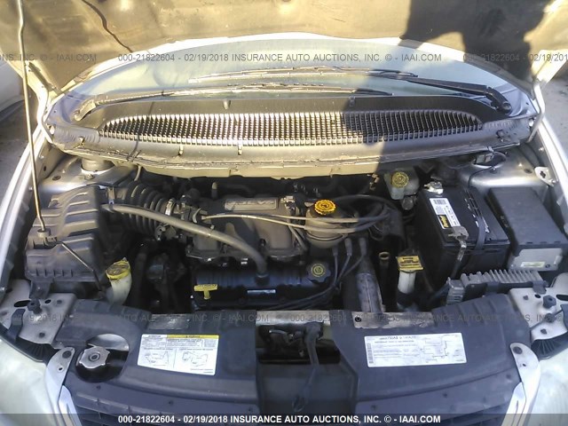 2C4GP24RX3R389609 - 2003 CHRYSLER TOWN & COUNTRY  SILVER photo 10