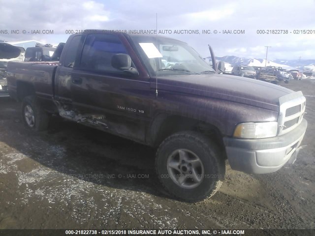 1B7HF13Y71J279936 - 2001 DODGE RAM 1500 MAROON photo 1