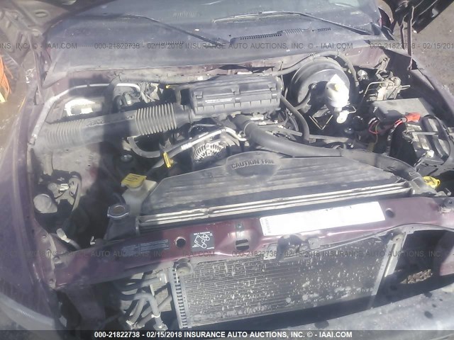 1B7HF13Y71J279936 - 2001 DODGE RAM 1500 MAROON photo 10