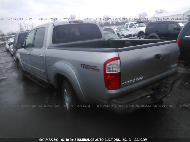 5TBDT44196S539749 - 2006 TOYOTA TUNDRA DOUBLE CAB SR5 SILVER photo 3