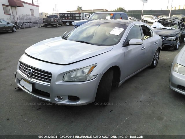 1N4AA5AP2BC865926 - 2011 NISSAN MAXIMA S/SV SILVER photo 2