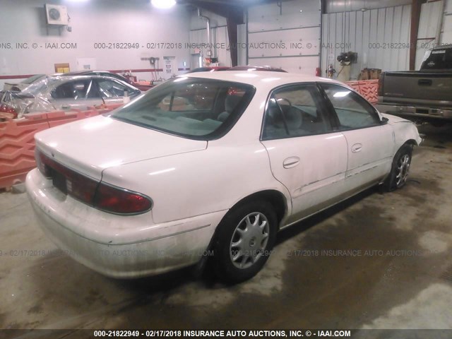 2G4WS52JX11303604 - 2001 BUICK CENTURY CUSTOM WHITE photo 4