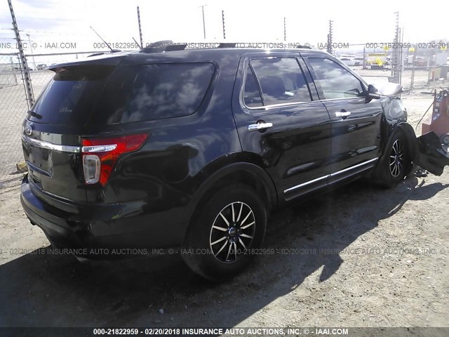 1FM5K8D81DGB88244 - 2013 FORD EXPLORER XLT BLACK photo 4