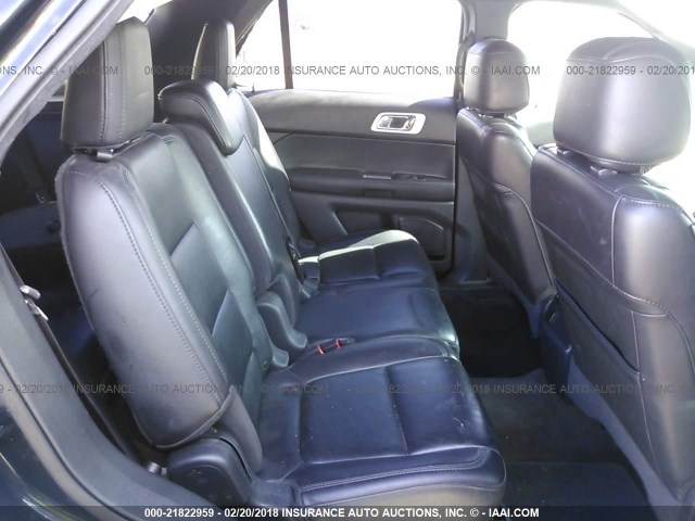 1FM5K8D81DGB88244 - 2013 FORD EXPLORER XLT BLACK photo 8