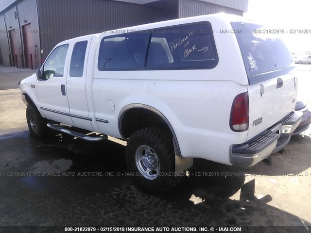 1FTNX21S7XED10916 - 1999 FORD F250 SUPER DUTY WHITE photo 3