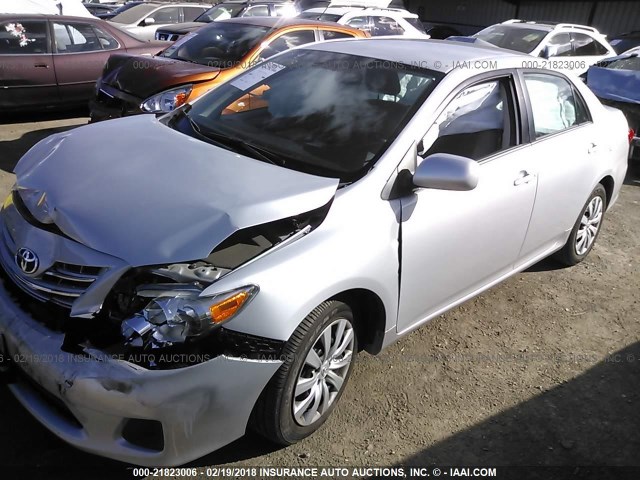 2T1BU4EE2DC111315 - 2013 TOYOTA COROLLA S/LE SILVER photo 2