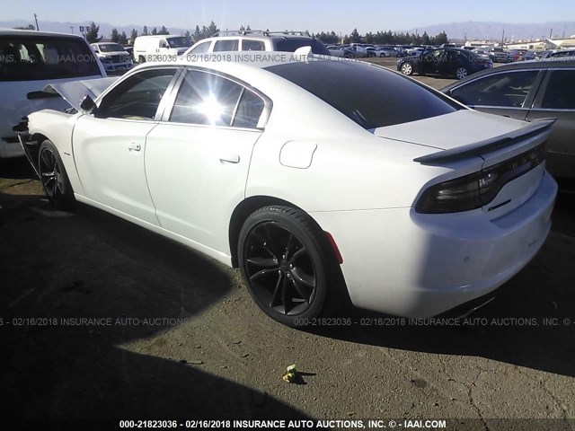 2C3CDXCT3GH192685 - 2016 DODGE CHARGER R/T WHITE photo 3