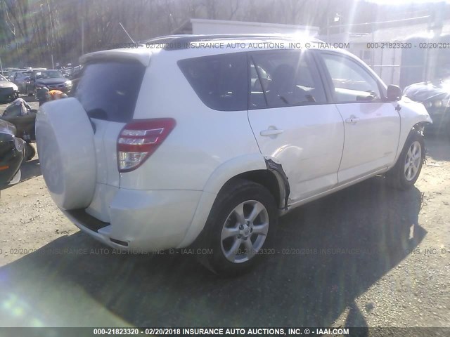 2T3YF4DV1BW089414 - 2011 TOYOTA RAV4 LIMITED WHITE photo 4