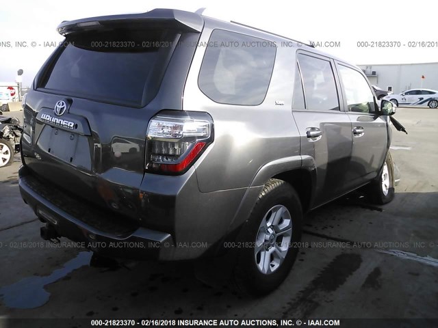 JTEBU5JR8F5249239 - 2015 TOYOTA 4RUNNER SR5/LIMITED/TRAIL/TRD RPO GRAY photo 4