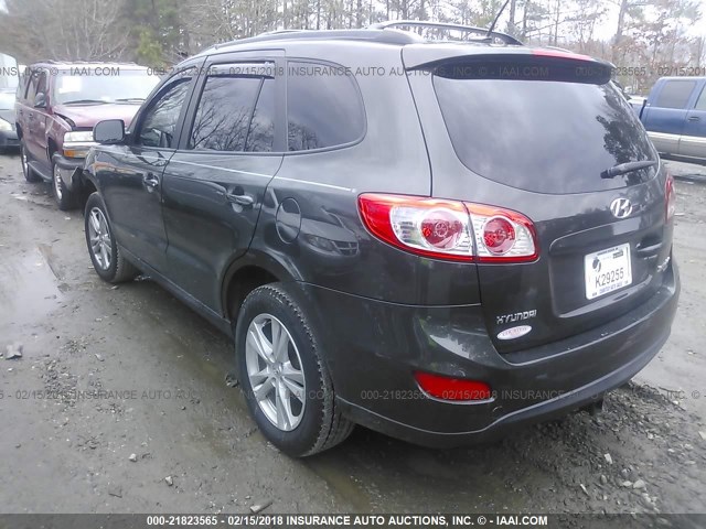 5NMSHDAG7AH354460 - 2010 HYUNDAI SANTA FE SE GRAY photo 3