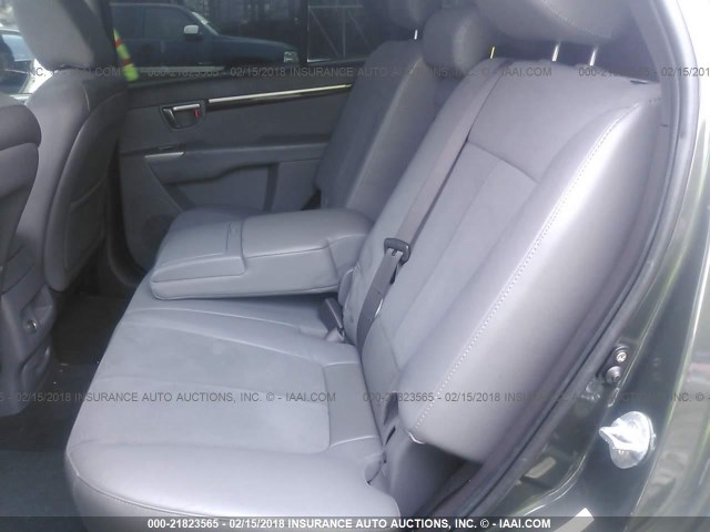 5NMSHDAG7AH354460 - 2010 HYUNDAI SANTA FE SE GRAY photo 8