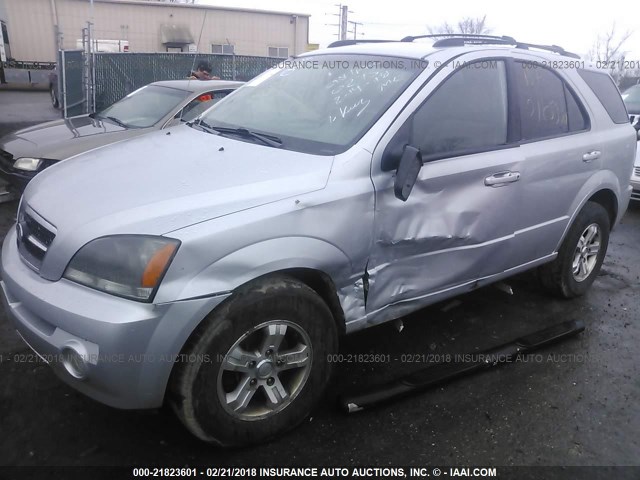 KNDJC733765570275 - 2006 KIA SORENTO EX/LX SILVER photo 6