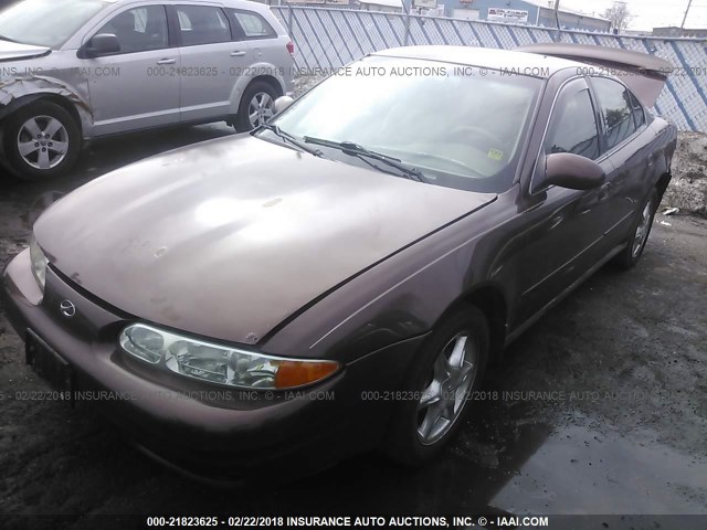 1G3NF52E0YC311285 - 2000 OLDSMOBILE ALERO GLS 勃艮第红 照片 2