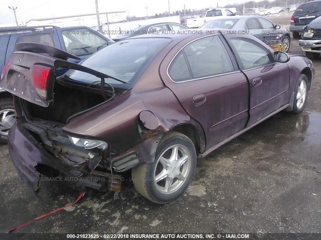 1G3NF52E0YC311285 - 2000 OLDSMOBILE ALERO GLS 勃艮第红 照片 4