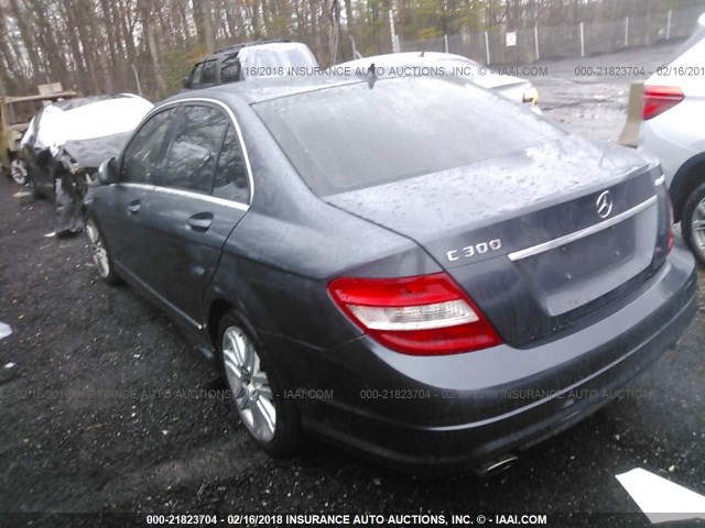 WDDGF81X88F119288 - 2008 MERCEDES-BENZ C 300 4MATIC GRAY photo 3