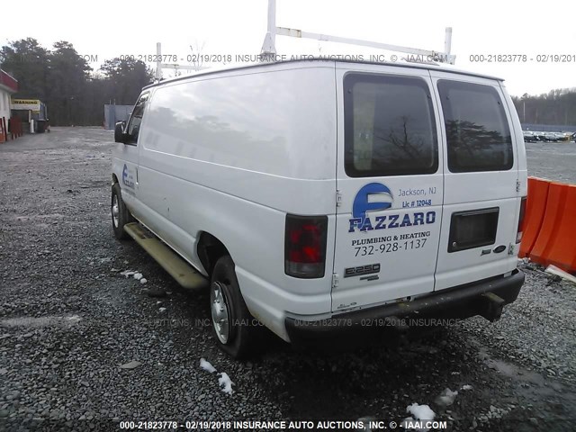 1FTNE2EW4DDA80675 - 2013 FORD ECONOLINE E250 VAN WHITE photo 3