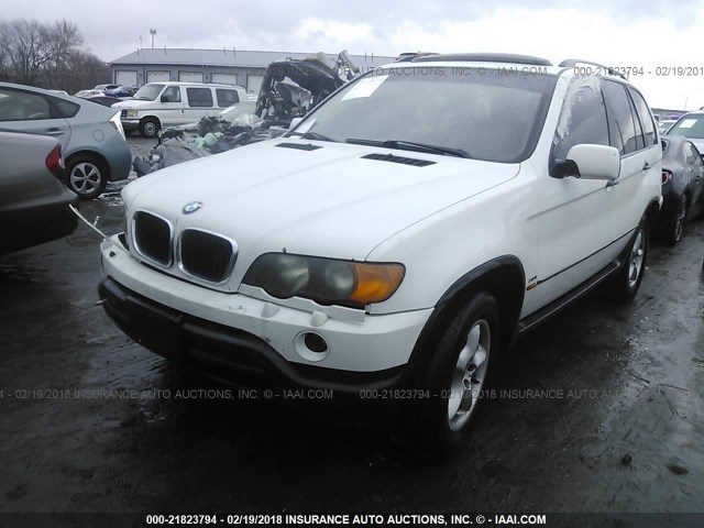 WBAFA53551LM66371 - 2001 BMW X5 3.0I WHITE photo 2