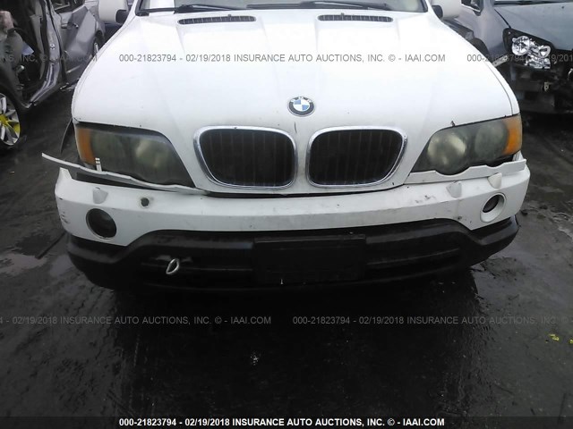 WBAFA53551LM66371 - 2001 BMW X5 3.0I WHITE photo 6