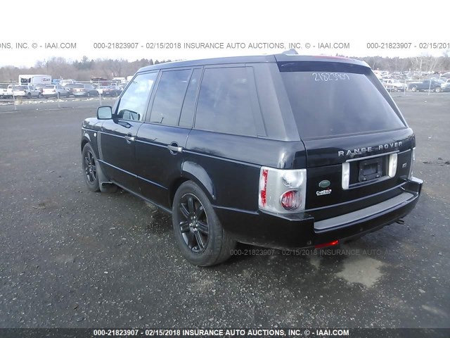 SALME15476A225872 - 2006 LAND ROVER RANGE ROVER HSE BLACK photo 3