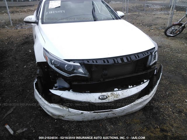 5XXGU4L34GG041448 - 2016 KIA OPTIMA EX WHITE photo 6