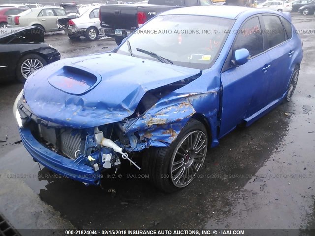 JF1GR8H67DL201142 - 2013 SUBARU IMPREZA WRX STI BLUE photo 2