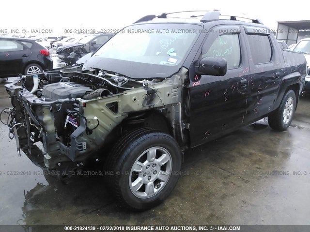 2HJYK16506H570859 - 2006 HONDA RIDGELINE RTL BLACK photo 2