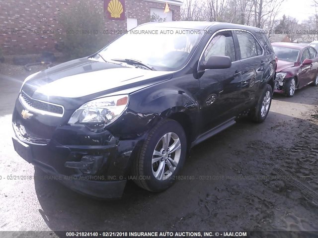 2GNALAEK2E6210343 - 2014 CHEVROLET EQUINOX LS BLACK photo 2