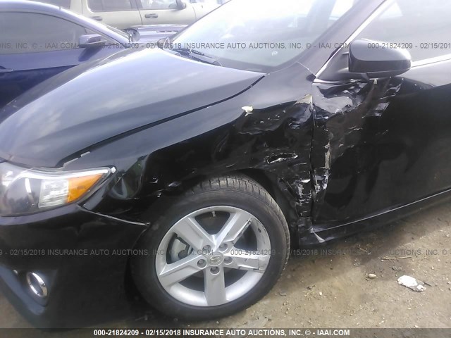 4T1BF1FK9CU174082 - 2012 TOYOTA CAMRY SE/LE/XLE BLACK photo 6
