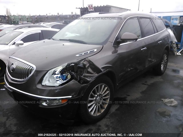 5GAEV23738J236032 - 2008 BUICK ENCLAVE CXL BROWN photo 2