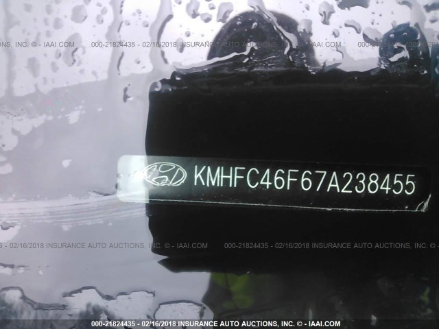 KMHFC46F67A238455 - 2007 HYUNDAI AZERA SE/LIMITED BLUE photo 9