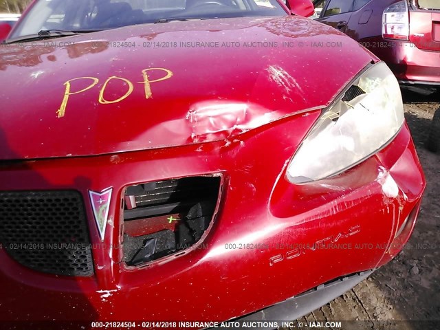 2G2WP552471125244 - 2007 PONTIAC GRAND PRIX RED photo 6