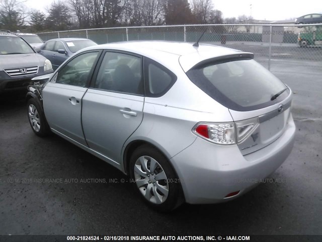 JF1GH61699H813709 - 2009 SUBARU IMPREZA 2.5I SILVER photo 3