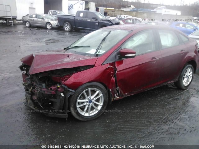 1FADP3F2XFL353477 - 2015 FORD FOCUS SE MAROON photo 2