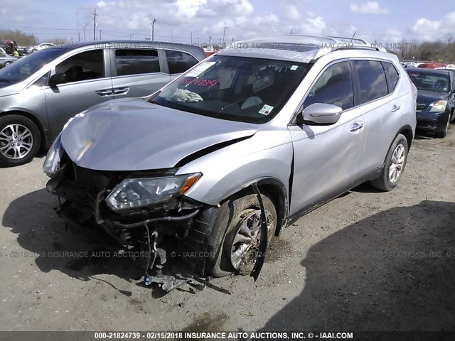 5N1AT2MTXEC781395 - 2014 NISSAN ROGUE S/SL/SV SILVER photo 2