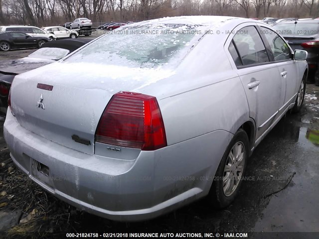 4A3AB36S66E022814 - 2006 MITSUBISHI GALANT LS MEDIUM SILVER photo 4