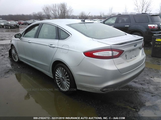 3FA6P0D92ER359880 - 2014 FORD FUSION TITANIUM SILVER photo 3